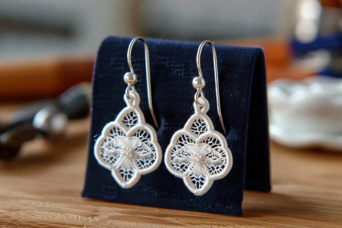 Boucles d'oreilles en dentelles